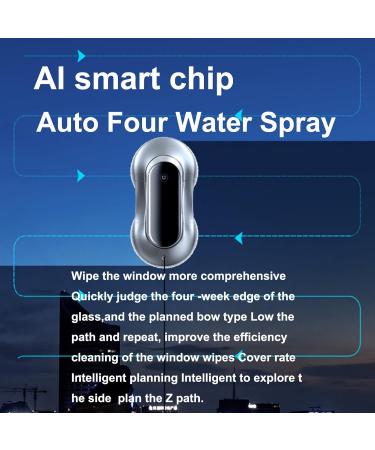 emobwdy Window Cleaner Robot 2800pa Glass Cleaning Vacuum Robotic Automatic Cleaning With Double Water Spray/Intelligent Path Planning Edge Detection Technology Remote Control 70ml Water Tank White - Buy Online on GoSupps.com