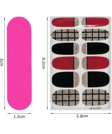 Lattcure Nail Stickers 16 Sheets (192 PCs) Self-Adhesive Nail Art & DIY Decoration with Mini Nail File | Trendy Fashion Nail Tickers - Buy Online on GoSupps.com