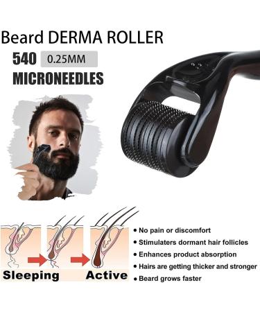 Beard Growth Kit 4 in 1 Men's Grooming Set with Roller, Serum, Balm | Birthday Gifts for Dad, Boyfriend - Buy Online on GoSupps.com