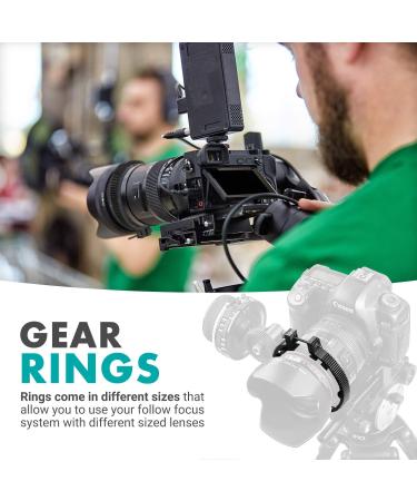 Movo FR3 Adjustable Follow Focus Ring Set - 3 Lens Gear Rings (65mm, 75mm, 85mm) - Standard 32 Pitch - 0.8 mod - Buy Online on GoSupps.com