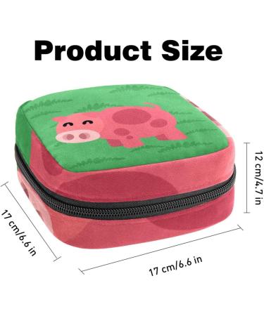 Green PIG Sanitary Napkin & Menstrual Cup Pocket - Zip Pouch for Teenagers & Women - Stylish & Functional Menstrual Pad Storage - Buy Online on GoSupps.com
