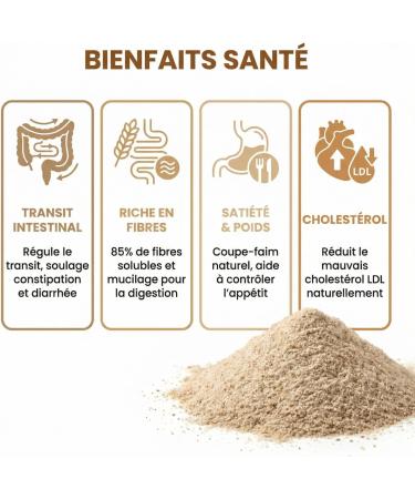 Poudre de Psyllium Noir Pure | 100% Graines de Plantago Indica | Riche en Fibres Solubles & Mucilage | Transit Intestinal Digestion | Laxatif Naturel Constipation | Sati t Cholest rol | Vegan - Buy Online on GoSupps.com