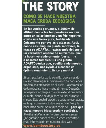 NEW | Raw | BAMBOO STORY | Peruvian Maca | 100% Pure | Powder | Organic | 900g - Buy Online on GoSupps.com