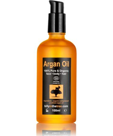 Pure Argan Oil (100ml) 100% Pure and Certified Organic by EcoCert. For Face Body Hair and Nails Cold Pressed Top Quality Moroccan Origin. - Buy Online on GoSupps.com
