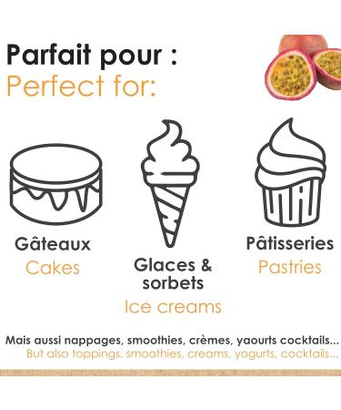 ScrapCooking 4763 Passion Fruit Pur e 500 g Fruit Pur e for Pastry Macaroons Mousses Jellies Cakes Ganaches Toppings Coulis Ice Cream Cocktails - Buy Online on GoSupps.com