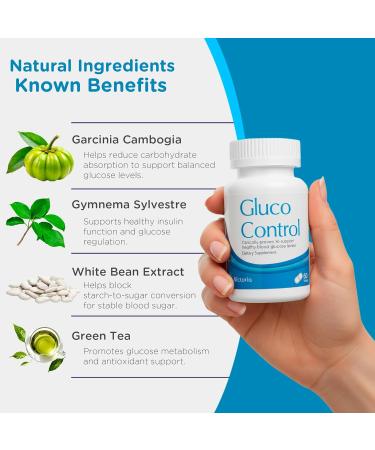Dr. T Gluco Control Natural Supplement to Support Healthy Glucose Levels w/Garcinia Cambogia Gymnema Sylvestre White Bean Extract & Green Tea Supports Metabolism & Well-Being 60 Tabs 2-Pack - Buy Online on GoSupps.com