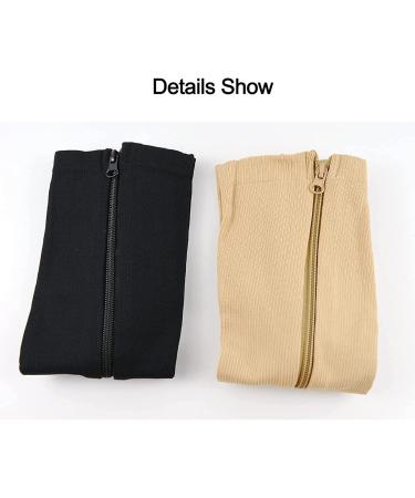 Sxhmsal Medical Compression Stockings with Zipper | Fat Burning Blood Circulation & Rehabilitation Aids | Sizes L - XL - Buy Online on GoSupps.com