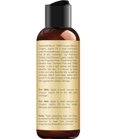 Handcrafted 100% Pure Jojoba Oil for Skin, Face, and Hair - Moisturizing Anti-aging Formula for Men and Women - 118 ml Organic Pack - Buy Online on GoSupps.com