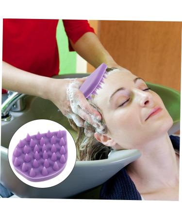 BUIFULSIC 1STK Bathing Brush | Silicone Dog & Body Massager Brush | Hair Shampoo Brush - Violet 8.5x7cm - Buy Online on GoSupps.com