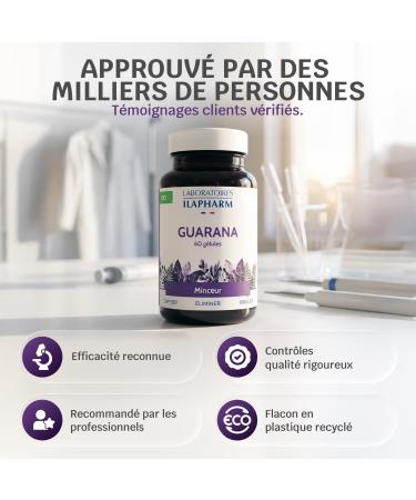 Laboratoires Ilapharm - Guarana Bio Br leur de Graisses Naturel M tabolisme & Minceur Compl ment Alimentaire 60 Gelules - Buy Online on GoSupps.com