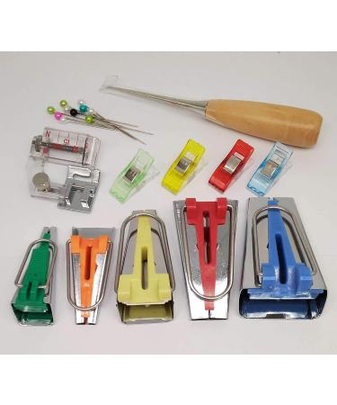 HONEYSEW Bias Tape Maker Tool Kit Set - 15 Sizes - Fabric Folding and Biasing Strips - Buy Online on GoSupps.com