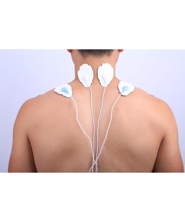 Belifu TENS Unit Electrode Pads - Reusable Self-Adhesive Latex-Free Massage Pads for TENS EMS Massagers | Standard Snap Connection - Buy Online on GoSupps.com