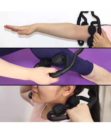 POUNDSAYA Muscle Roller Massage Roller Cellulite Roller Foam Roller Trigger Point Muscle Roller for Calves Leg Arms Deep Tissue fit roll Massager fitroll Muscle Roller (Black) - Buy Online on GoSupps.com