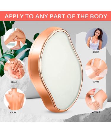 Crystal Hair Remover for Men and Women - Gentle Skin Exfoliation - Easy Hair Removal - Works on All Body Parts (Yellow) - Buy Online on GoSupps.com