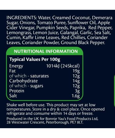 Yau's Nut-Free Thai Satay Sauce Fresh Flavoured No-Peanuts Made with Organic Pumpkin Seeds. All Natural Ingredients. Suitable for Vegetarians and Vegan Friendly. 3X 300 g Nut Free Thai Satay Sauce - Buy Online on GoSupps.com