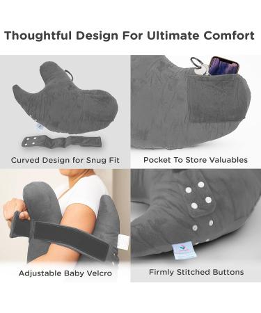 Zomaple Shoulder Surgery Pillow for Pain Relief | Soft Rotator Cuff Pillow for Comfort and Support | Healing Charcoal Grey - Buy Online on GoSupps.com