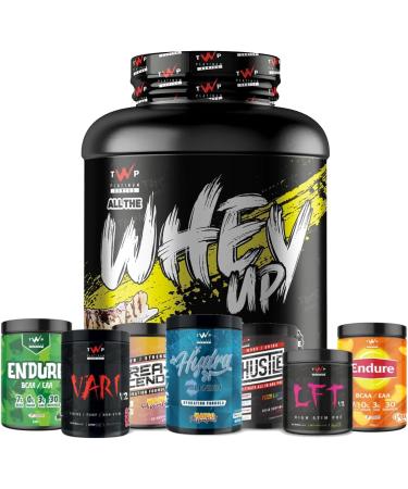 TWP Nutrition Platinum Series All The Whey Up Protein Powder Shake 23g Whey Protein Low Fat Low Carbs 2.1kg / 900g & 70/30 Servings Vegetarian Friendly (Banana Split 2.1kg) Banana Split 2.1kg - Buy Online on GoSupps.com