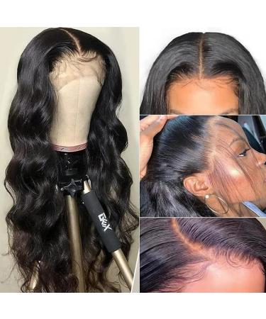 30 HD Transparent Lace Front Wig - Brazilian Body Wave for Black Women | 180% Density, Pre-Plucked, Natural Black Hair - Buy Online on GoSupps.com