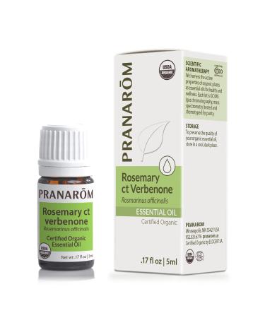 Pranarom - Rosemary Essential Oil (5ml) - 100% Pure Natural Therapeutic Grade Essential Oil for Skincare and Respiratory Support | USDA and ECOCERT Certified Organic