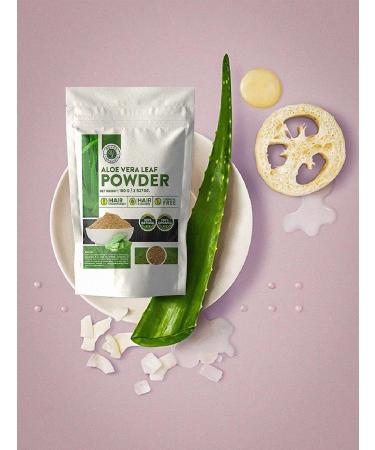 Aloe Vera Leaf Powder - Organic Moisturizer & Juice for Skin & Hair | 100g Natural Pure Aloe Barbadensis - Buy Online on GoSupps.com