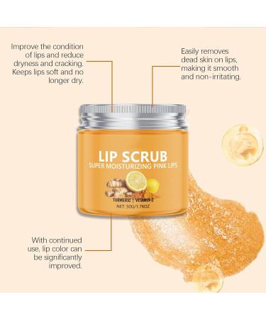 Gommage l vres au citron curcuma traitement des l vres fonc es exfoliant hydratant pour les l vres mortes exfoliant naturel et hydratant craquel terne r duit les ridules (50 g) - Buy Online on GoSupps.com