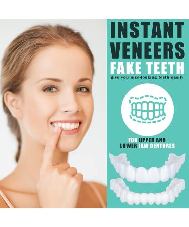 6 Set Fake Teeth Veneers with Mini Tweezers - Temporary Denture for Men and Women - Confidence Smile Solution - Bad Teeth Whitening Alternative - Buy Online on GoSupps.com