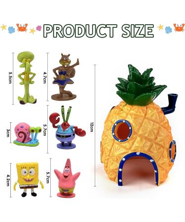 BGTLJKD 7 PCs Pineapple Aquarium Decoration - Spongebob Ornament & Underwater Landscape Decor for Fish Ponds & Aquariums - Buy Online on GoSupps.com