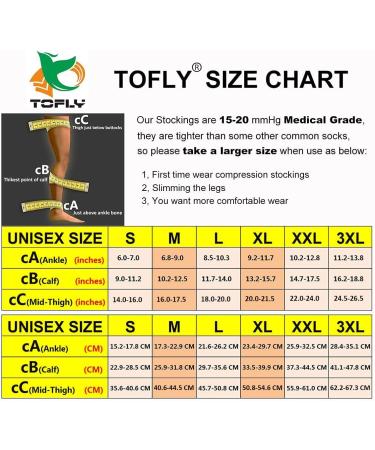 TOFLY Thigh High Compression Stockings - Closed Toe Opaque Firm Support for Varicose Veins & Edema - 15-20mmHg Graduated Compression - Silicone Band - Black - L Large - 1 Pair - Buy Online on GoSupps.com