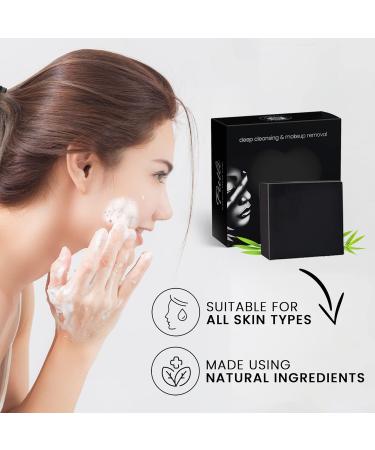 PUTLI Bamboo Facial Soap - Deep Cleansing Charcoal Face Wash & Makeup Remover | Best Eco-Friendly Facial Cleanser - Buy Online on GoSupps.com