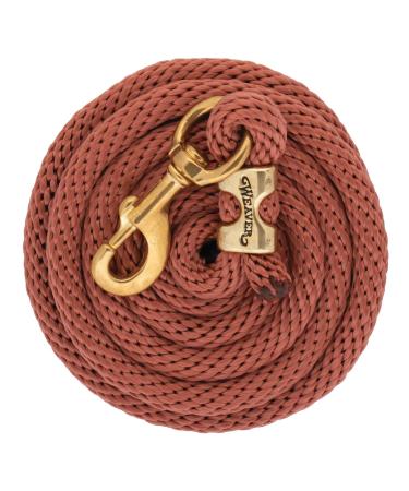 Weaver Leather Poly Lead Rope with Solid Brass 225 Snap 5/8" x 10' Cinnamon