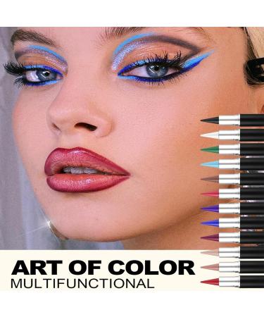 Eyeliners Gel Eye Liner Matte Eyeliners Long Wear Gel Eye Liner 12 X Waterproof Eye Liner Quick Drying Eye Liner Gel Eye Liner Pencil Natural Cream Eye Liner For Women Girls - Buy Online on GoSupps.com