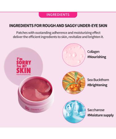 I M Sorry For My Skin Brightening Hydrogel Eye Patch - Reduce Puffy Eyes & Dark Circles Under Eye Mask for Self Care Gifts - 60 EA 3.17oz / 90g - Buy Online on GoSupps.com
