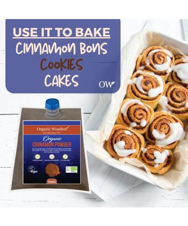Organic Ceylon Cinnamon Powder | 500g | 100+ Servings | Premium Quality Superfood for Breakfast, Baking & Bowls by Organic Wonders - Buy Online on GoSupps.com