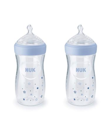 NUK Simply Natural Baby Bottles 2-Pack, 9 oz & 5 oz (Colors Vary) - Buy Online on GoSupps.com