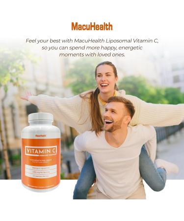 Macuhealth Liposomal Vitamin C 1000MG Per Serving - High Bioavailablity Vitamin with Fat-Soluble Antioxidants and Enhanced Absorption - 3 Month Supply - Buy Online on GoSupps.com