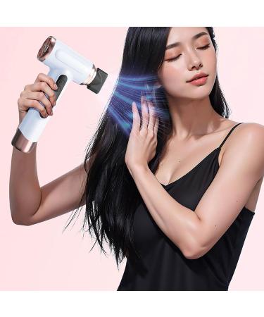 Cordless Hairdryer-15000mAh High Performance Airflow Multiplier Hairdryer-Portable USB Rechargeable Hot/Cold Hairdryer for Travelling Camping Home (White) - Buy Online on GoSupps.com