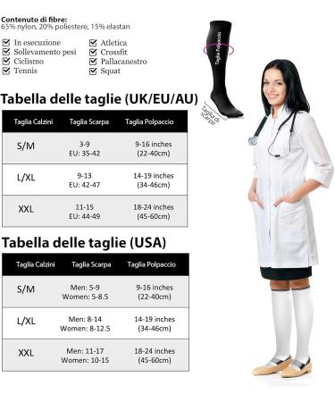 aZengear Compression Socks 20-30mmHg for Anti DVT, Flying, Travel, Varicose Veins - S/M Black w/Navy - Buy Online on GoSupps.com
