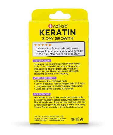 NAIL-AID Hardener + Keratin Growth + Gel Top Coat Clear Set - Buy Online on GoSupps.com