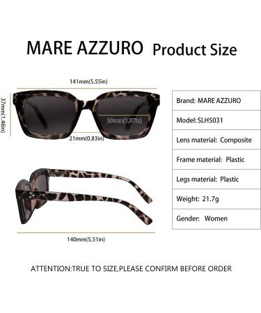 MARE AZZURO Women's Reader Sunglasses UV Sun Reading Glasses 0.5-4.0 Strength - A-brown 2.75x - Buy Online on GoSupps.com