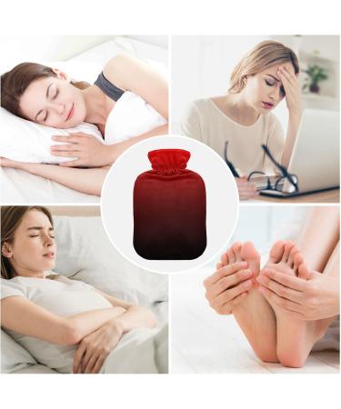Black Red Gradient Hot Water Bottle - 2L Pain Relief & Hand/Foot Warmer for Comfort & Cozy Bed Heat - Buy Online on GoSupps.com