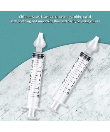 JUSONEY Nasal Aspirator Baby - Professional 10ml Nasal Irrigator with Reusable Silicone Tips (2 Pieces) - Buy Online on GoSupps.com