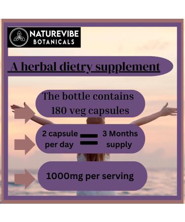 Naturevibe Botanicals Alfalfa Capsules - 180 Veg Capsules | 1000mg/Serving | Pure Herb Powder - Buy Online on GoSupps.com