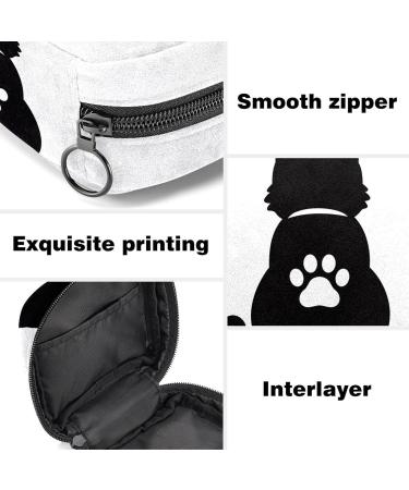 Sanitary Napkin Storage Bag - Portable Period Kit Pouch for Girls & Women | White Cat Paw Design - Buy Online on GoSupps.com