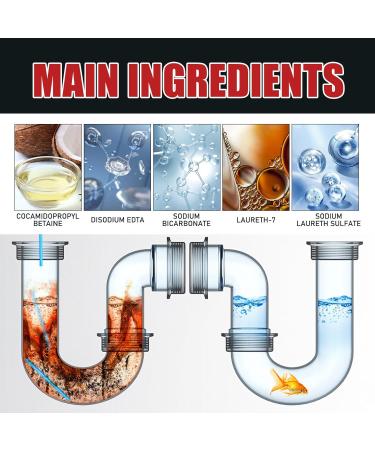 Drain Clog Removal Powder Anti-Clog Cleaning Powder Hair Drain Clog Removal Powder Kitchen Toilet Pipe Unclogging Powder Cleaning And Deodorizing Powder (1pcs) - Buy Online on GoSupps.com