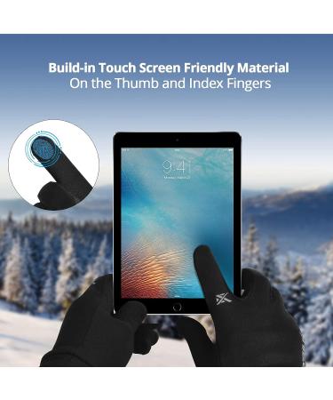 Extremus Winter Gloves for Men Women  Touchscreen Running Gloves  Anti-Slip Palm Warm Gloves for Running  Cycling  Hiking & Driving  Cold Weather Thermal Gloves Liner A:Black-Gray Large - Buy Online on GoSupps.com