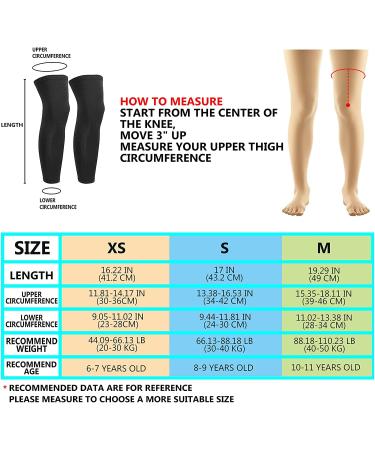 Kids Compression Leg Sleeves - Luwint Non-Slip UV Protection Support for Basketball, Running, Cycling - Black, Size M (10-11 Yrs) - 1 Pair - Buy Online on GoSupps.com