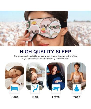 ALAZA Sloth Animal Print Funny Sleep Mask | Eye Mask for Sleeping | Blackout Cooling Sleeping Masks - Buy Online on GoSupps.com