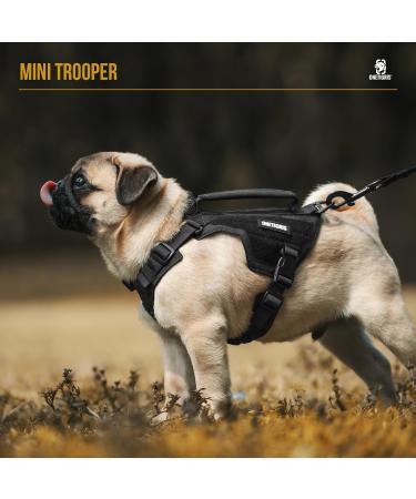 Oneigris Dog Harness & Leash Set | Mini Trooper Puppy Dishes for Extra Small to Medium Dogs - Black XS - Buy Online on GoSupps.com