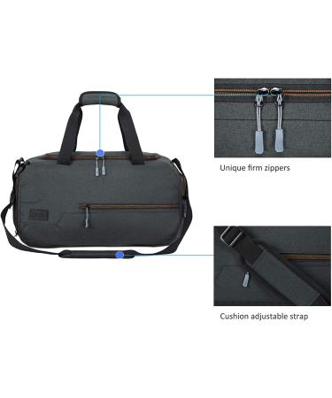 Water-Resistant MarsBro Weekender Duffel Bag with Shoe Compartment - Black - Buy Online on GoSupps.com