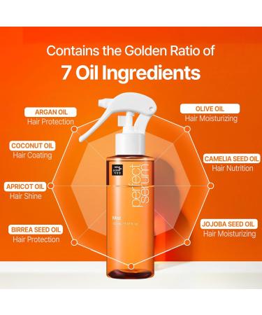 Mise En Scene Perfect Serum Hair Mist - Nourishing Leave-In Conditioner with Golden Moroccan Argan Oil & 7 Oils Chemical-Free 5.07 Fl. Oz (150ml) - Ship Internationally - Buy Online on GoSupps.com